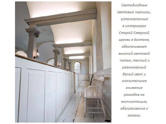 Области применения светодиодного освещения