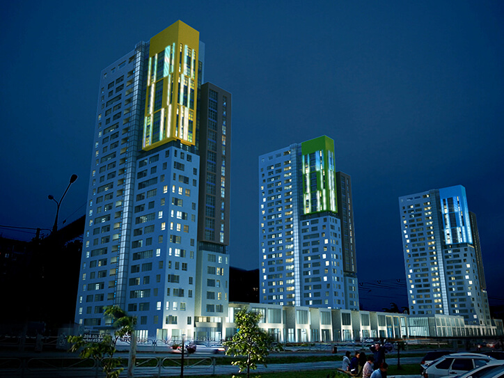 Как можно осветить фасад