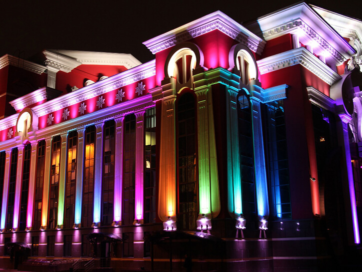 Типы необычного архитектурного освещения