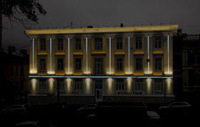 Архитектурное освещение общественного здания Дом Художника