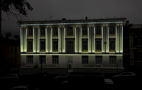 Архитектурное освещение общественного здания Дом Художника