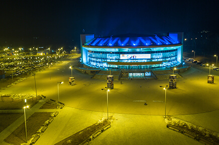 Архитектурное освещение концертно-спортивного комплекса Фетисов арена