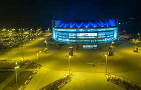 Архитектурное освещение концертно-спортивного комплекса Фетисов арена