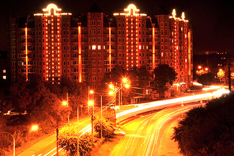 Архитектурное освещение жилого комплекса Радуга