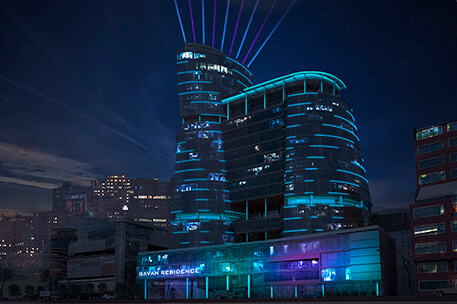 Архитектурное освещение жилого комплекса Гавань Резиденс