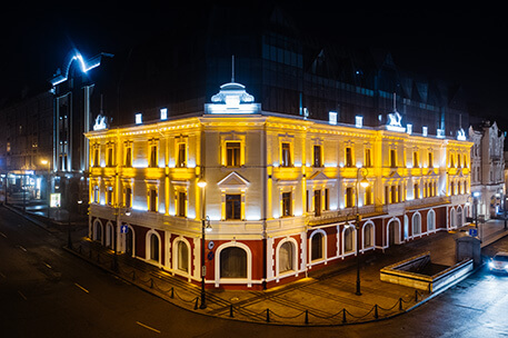 Архитектурное освещение торгового центра Центральный