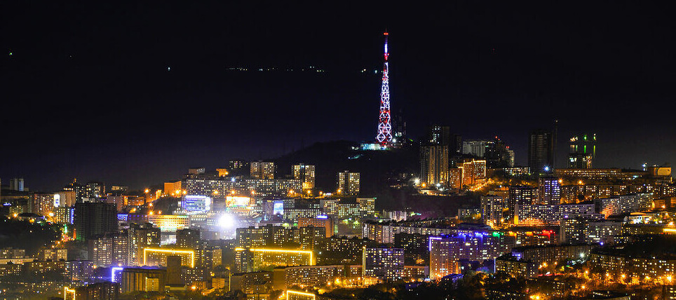 Архитектурное освещение конструкции телевышки