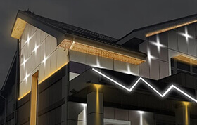 Архитектурное освещение здания кафе Сунгари